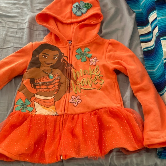 Disney Moana Orange Hooded Jacket - Picture 1 of 3